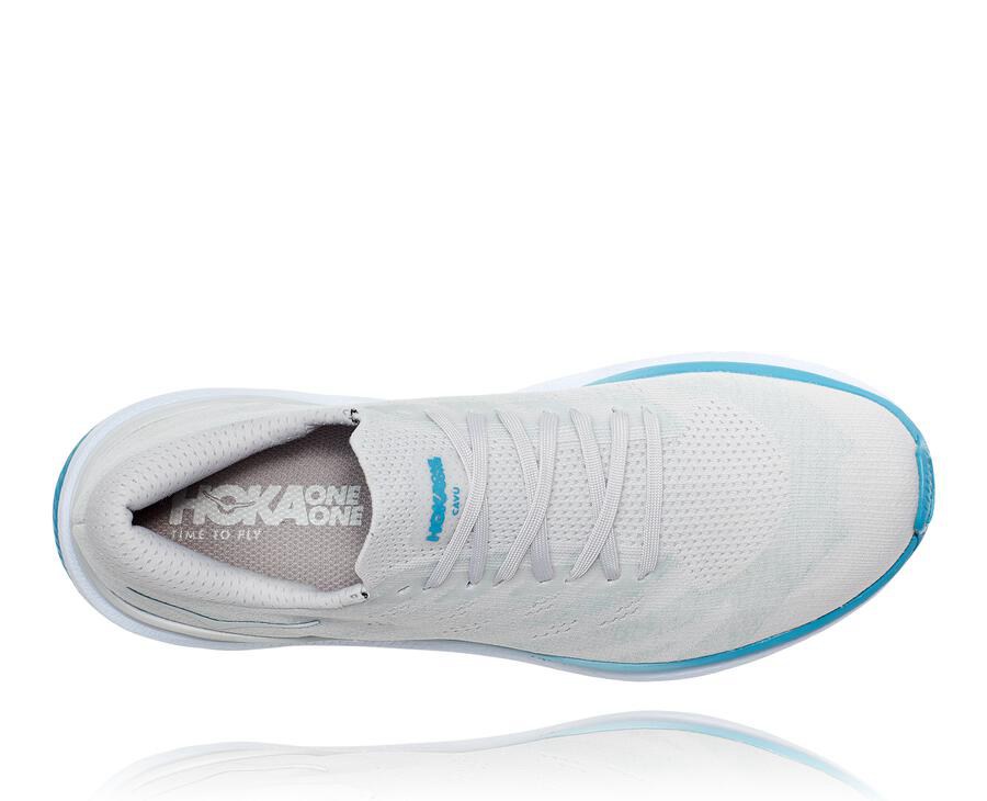 Zapatillas Running Hoka One One Hombre - Cavu 3 - Blancas/Azules - YHT132450